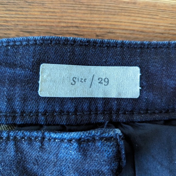 Pilcro and the Letterpress Dark Denim Cropped Flared Slim Jeans Size 29 - Picture 8 of 14